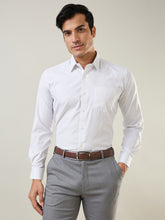 White Checkered Formal Shirt